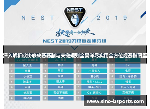 深入解析欧协联决赛赛制与关键规则全景详尽实用全方位观赛指南篇